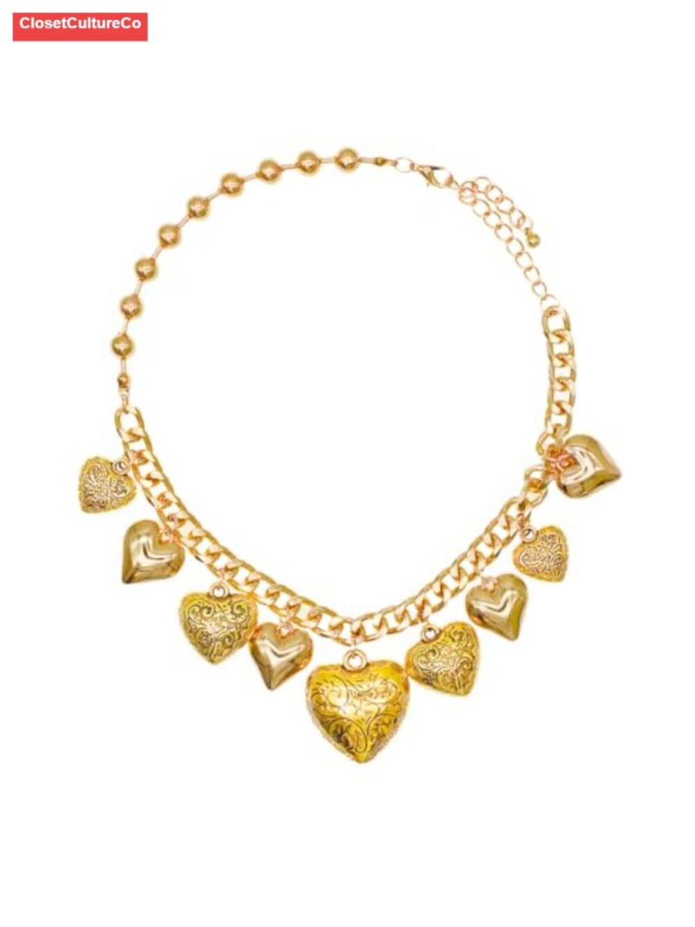 Gold Plated Paperclip Chain Charm Necklace Boho Beach Layering Women
